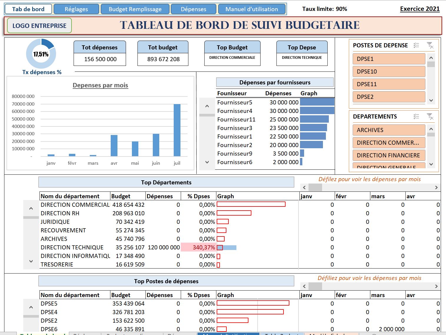 Tableau De Bord Comptable Mod le Excel BVMEM Tableau De Bord Comptable Mod le Excel BVMEM